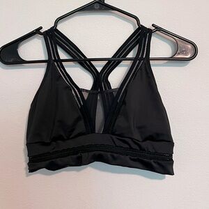 Black cutout sports bra